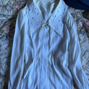 Vintage Lace Victorian Blouse